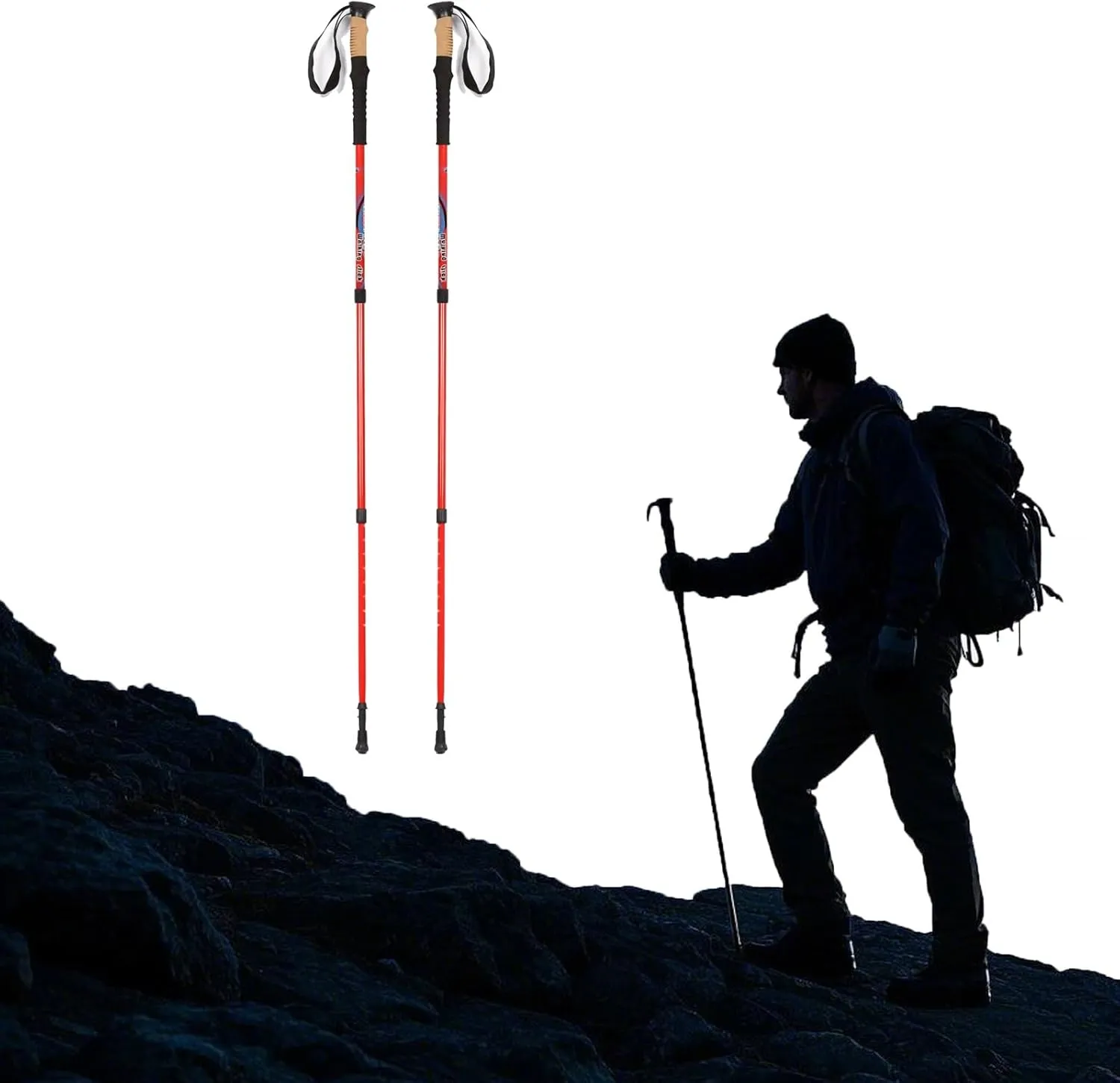 Outdoor Carbon Fiber Hiking Poles, 3 - Section Telescopic and Foldable, Ideal for Trekking and Mountaineering