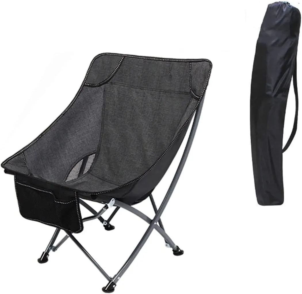 Outdoor Chair Folding Camping Chair Portable Folding Chair With Mesh Side Pocket Backrest Stool Camping Backpacking Chair For Fishing Beach Travel Picnic Camping Chair Foldable Chair ( Color : G )