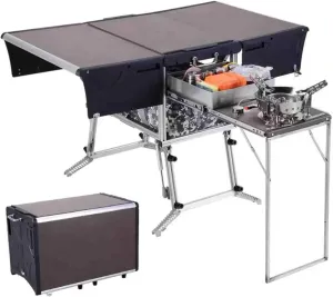 Outdoor Mobile Kitchen Portable Stove Camping Field Cooking Utensils Camping Supplies Vehicle Self-Driving Travel Equipment,Camping Kitchen