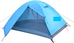 Outdoor Tent Camping Tent Lightweight 2 Person Backpacking Tent Double Layer Portable Handbag for Hiking Travelling Tents Outdoor (Color : Green) (Color : Blue)