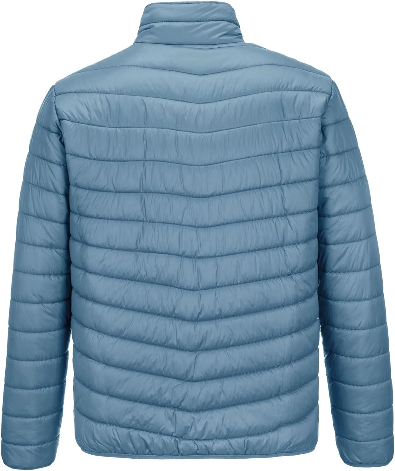 Outdoor Ventures Men's Lightweight Packable Puffer Winter Jacket Insulated Puffy Coat for Snow Ski Hiking Travel
