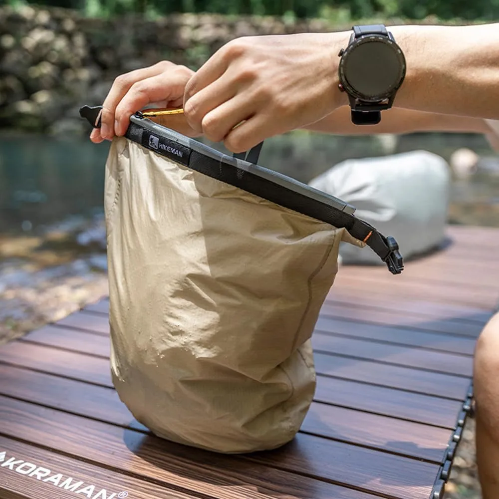 Outdoor Water proof Dry Bag - Silicon Coated Nylon, Ideal for Camping, Drifting, Hiking, Swimming, Rafting, Kayaking, River Trekking - Dampproof Clothes Storage Bag (Grey-M)