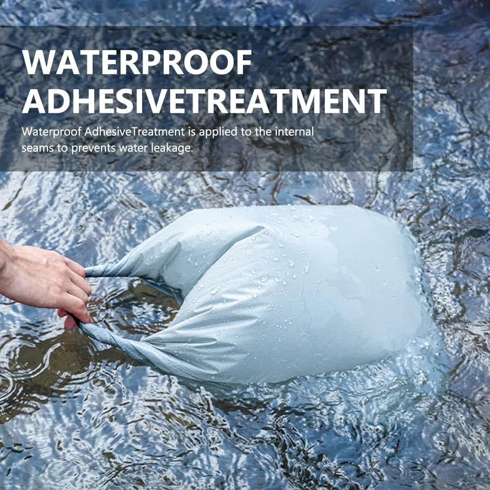 Outdoor Water proof Dry Bag - Silicon Coated Nylon, Ideal for Camping, Drifting, Hiking, Swimming, Rafting, Kayaking, River Trekking - Dampproof Clothes Storage Bag (Grey-M)