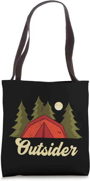 Outsider Camping Camp Camper Outdoor Tent Nature Gift Tote Bag