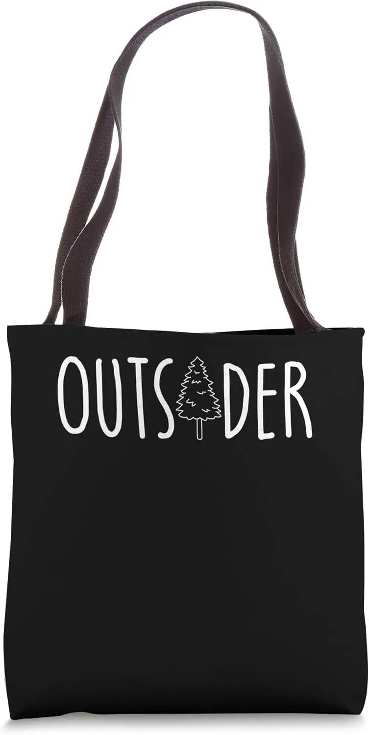 Outsider Camping Hiking Retro Mountains Camp Outsider Tote Bag