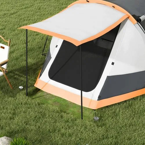 Outsunny 3–4 Person Tunnel Tent | Waterproof Camping Tent with Bedroom, Living Area & Porch – 2000mm