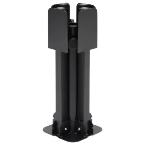 Parasol Base Foldable for Ø1.5"/1.9" Pole Glossy Black Steel