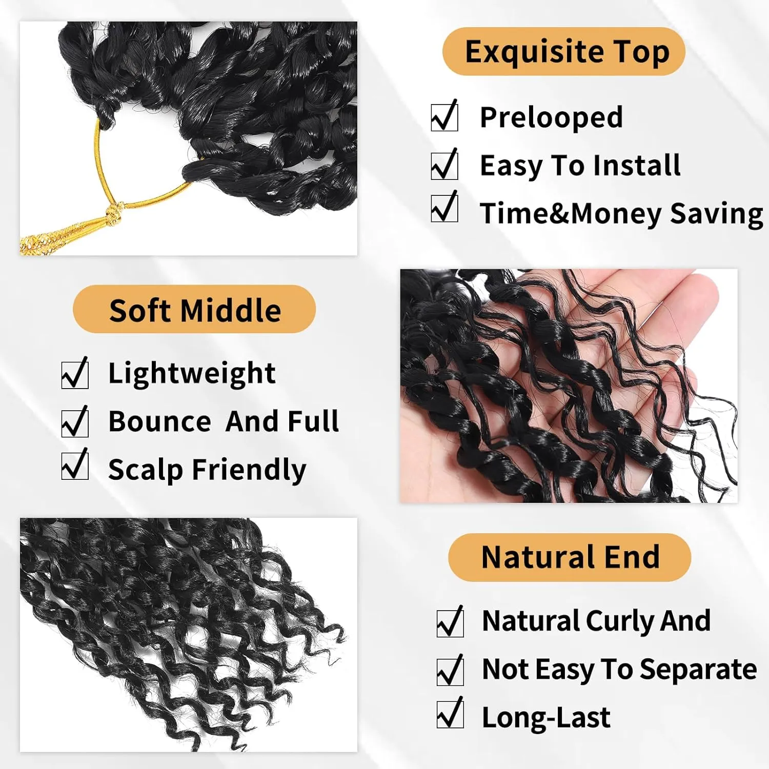 Passion Twist Hair 18inch Boho Passion Twist Crochet Hair 9pack Pre Twisted Passion Twist Crochet Hair for Black Women Bohemian Pre Looped Boho Twist Crochet Hair