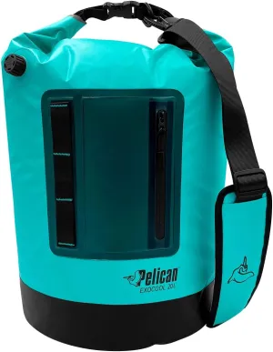 Pelican Exocool Cooler Dry Bag - Collapsible Portable Soft Sided Roll - Insulated Waterproof Leak Proof for Kayaking, Hiking, Camping & Fishing - 10L or 20L