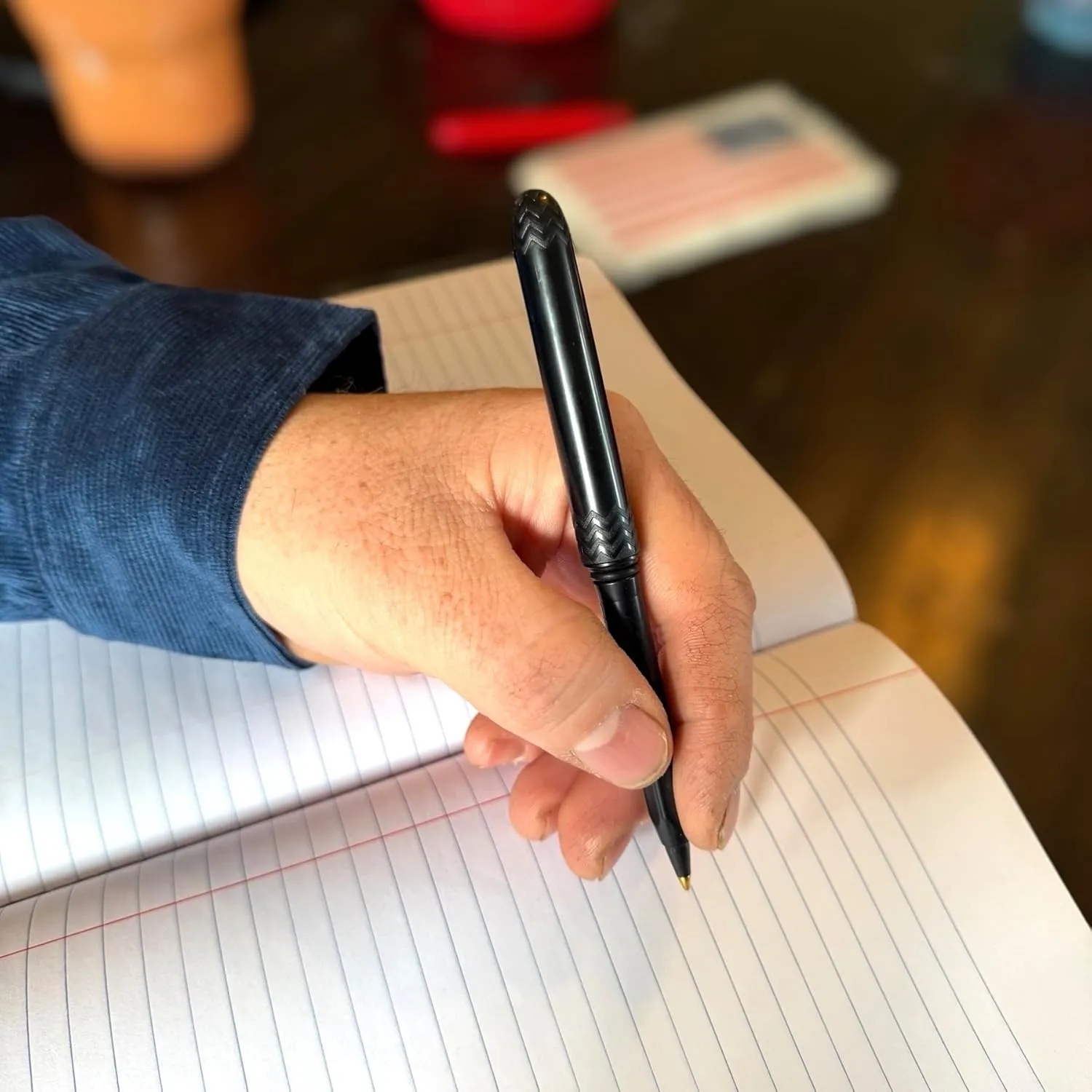 Pen - the USA Made Pocket Pen – 8 Pack – compact, affordable, lightweight, EDC black ink ballpoint pen – waterproof and floats – carries small, writes big (Black)