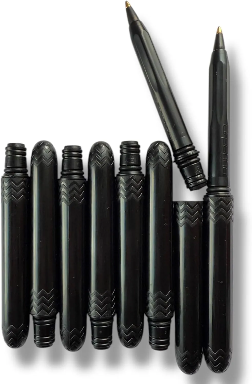 Pen - the USA Made Pocket Pen – 8 Pack – compact, affordable, lightweight, EDC black ink ballpoint pen – waterproof and floats – carries small, writes big (Black)