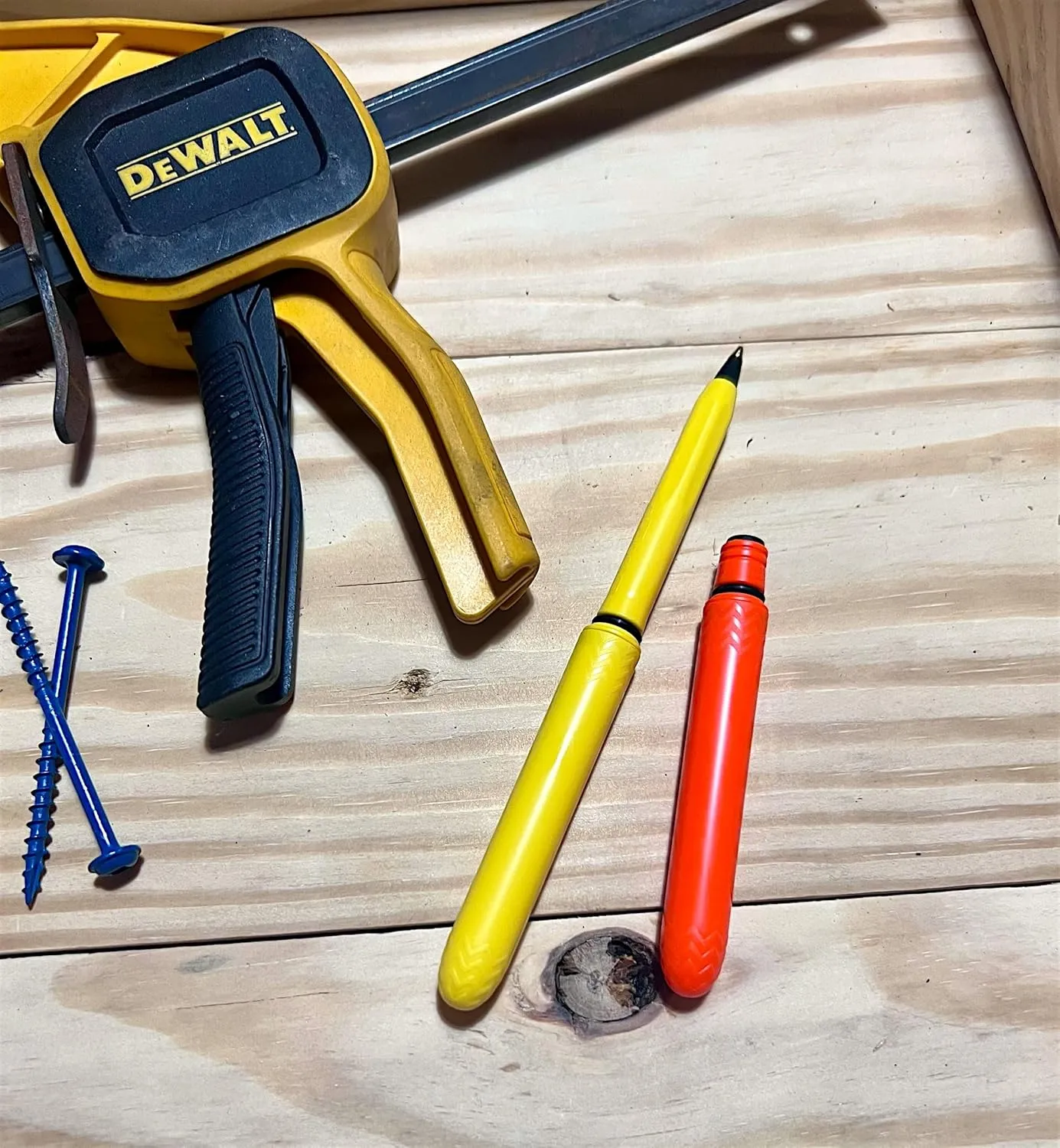 Pen - the USA Made Pocket Pen – 8 Pack – compact, affordable, lightweight, EDC black ink ballpoint pen – waterproof and floats – carries small, writes big (Blaze Orange)