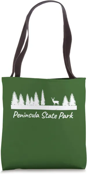 Peninsula State Park Camping Deer Forest Hiking Wilderness Tote Bag