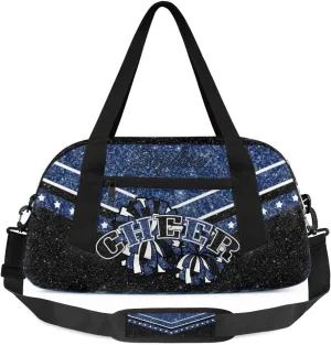 Personalized Cheer Bag for Girls, Custom Name Cheerleader Bag, SportS Gym Duffle for Women Deep Blue