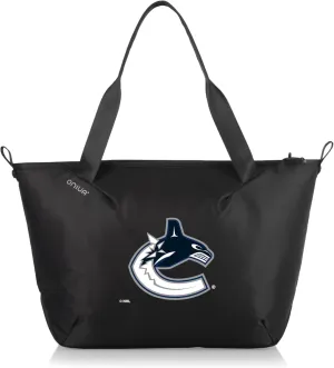 PICNIC TIME NHL Tarana Cooler Tote Bag made with Recycled Materials, Soft Cooler Tote Bag, Upcycled Picnic Cooler, (Carbon Black)