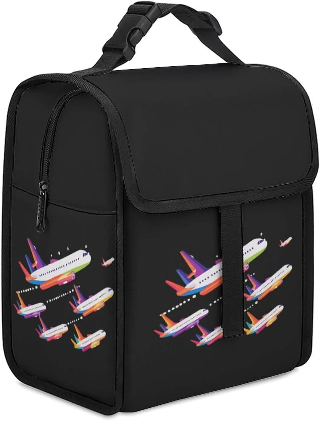 Pilot Commercial Passenger Airplanes Lunch Bag Insulated Lunch Bag Adjustable Shoulder Strap Lunch Box Lunch Tote Bag Lunch Cooler Bag