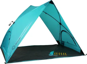 Pismo A-Frame Beach Tent - Pop Up Tent - Beach Umbrella Shade (Aqua Blue)