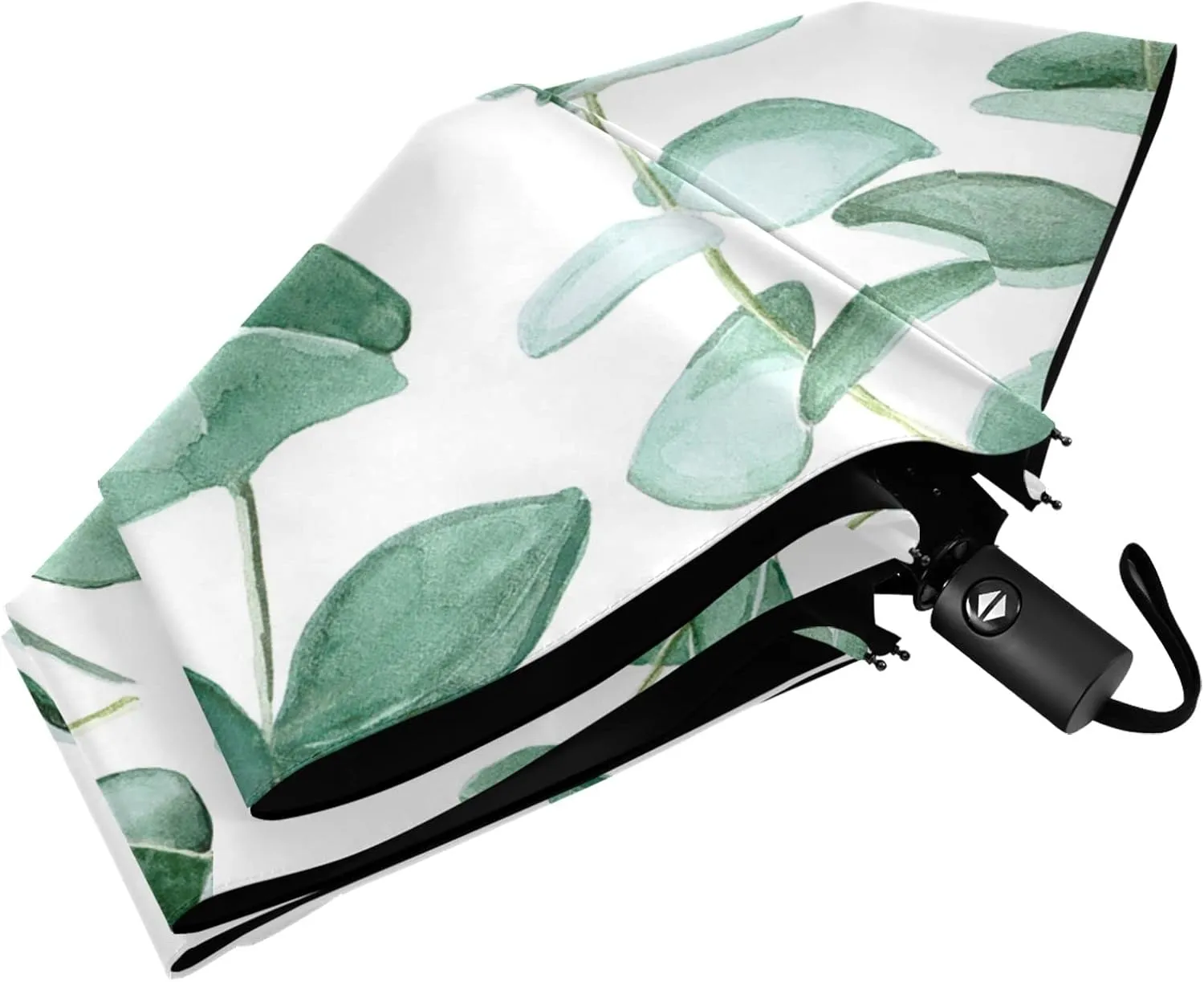 Poeticcity Automatic Folding Umbrella, Auto Open/Close Anti-UV 3 Folds Parasol, Compact Windproof Strong Umbrellas for Travel Sun & Rain