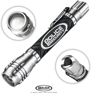 Police Security Zephyr 2AA Flashlight - Cree LED - Ultra Bright (260 Lumens) - High, Low and Flash Modes - Slide Focus - Everyday Carry