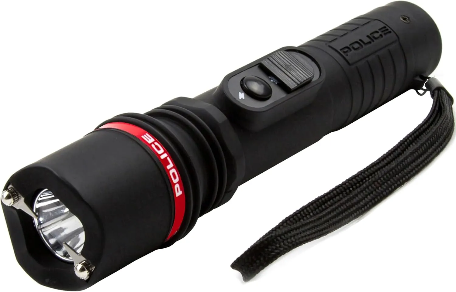 POLICE Stun Gun 305 - Rechargebale with LED Flashlight, Black