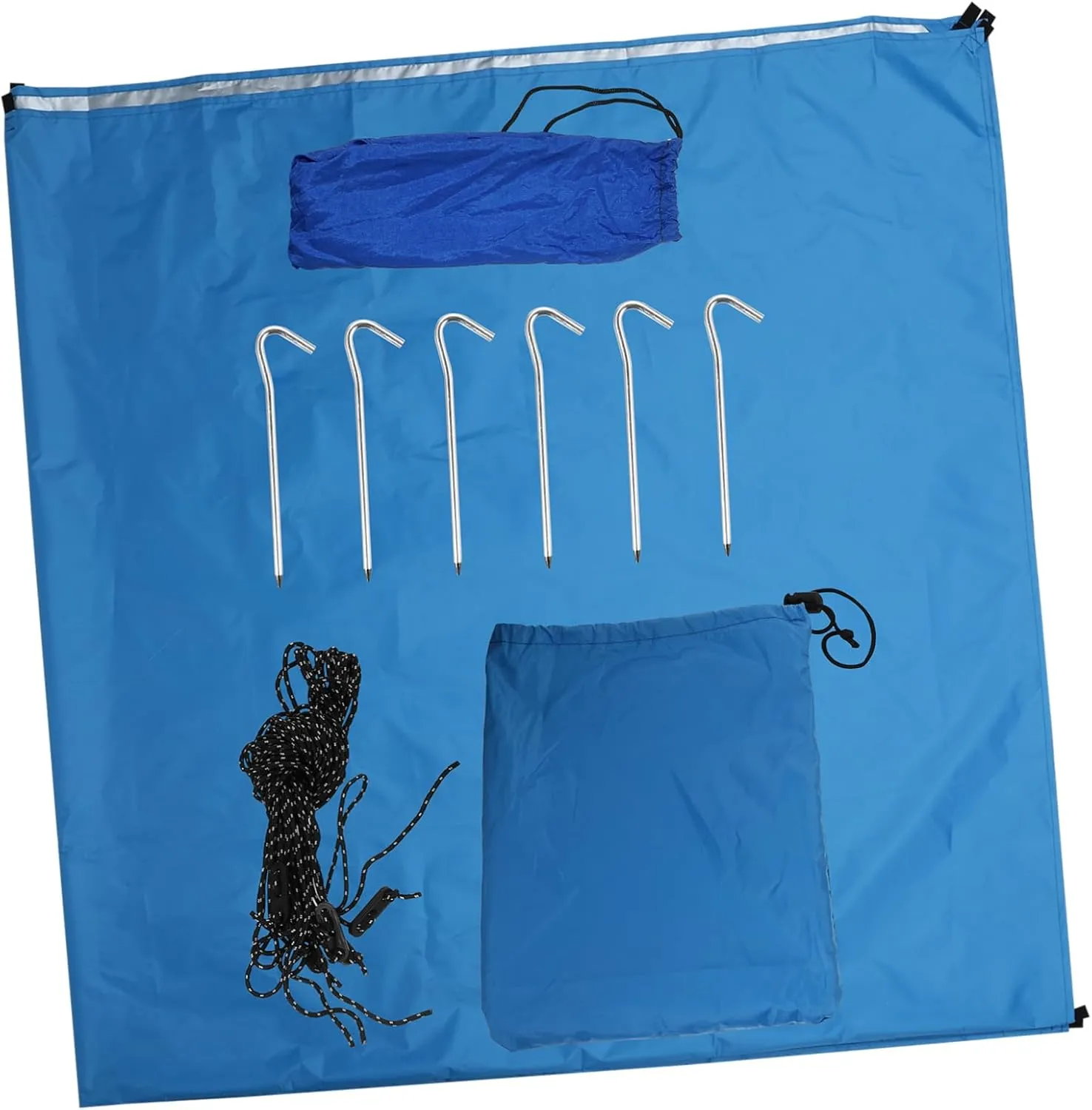 Polyester Camping Tarp Ground Cloth Rain Fly for Tent Lightweight Easy to Fold Uv Blocking