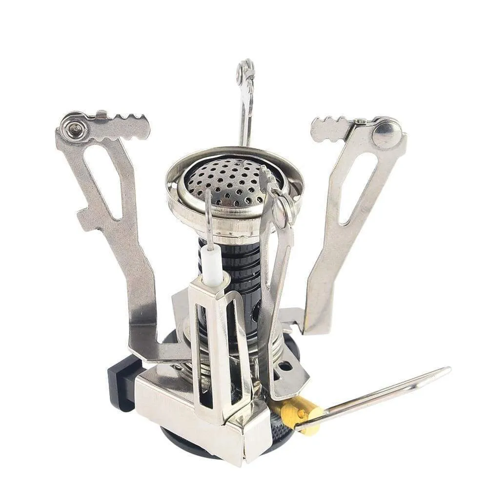 Portable Burner, Pot, and Pan Set for Camping and Traveling