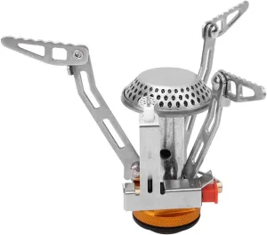 Portable Camping Stoves, Backpacking Stoves with Piezo Lgnition, Stable Support Wind-Resistance Camp Stove, Ultralight Burner for Outdoor Camping/Hiking/Mountaineering Cooking, Survival Kit