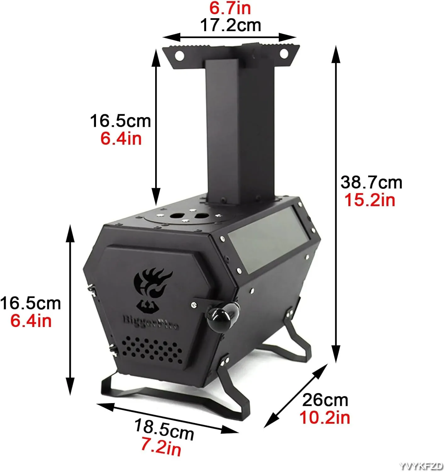 Portable Camping Wood Stove, Outdoor Wood Burning Stove, Multifunctional Hot Tent Stove, for 2 to 3 People Winter Camping, Picnic, BBQ, Hunting