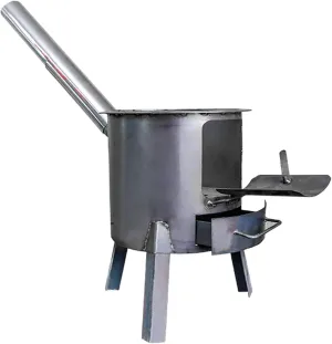Portable Detachable Coal/Wood Stove, Multifunctional Smokeless Cooking Cast Iron Stove, Mobile Indoor/Outdoor Camping Heater,25CM