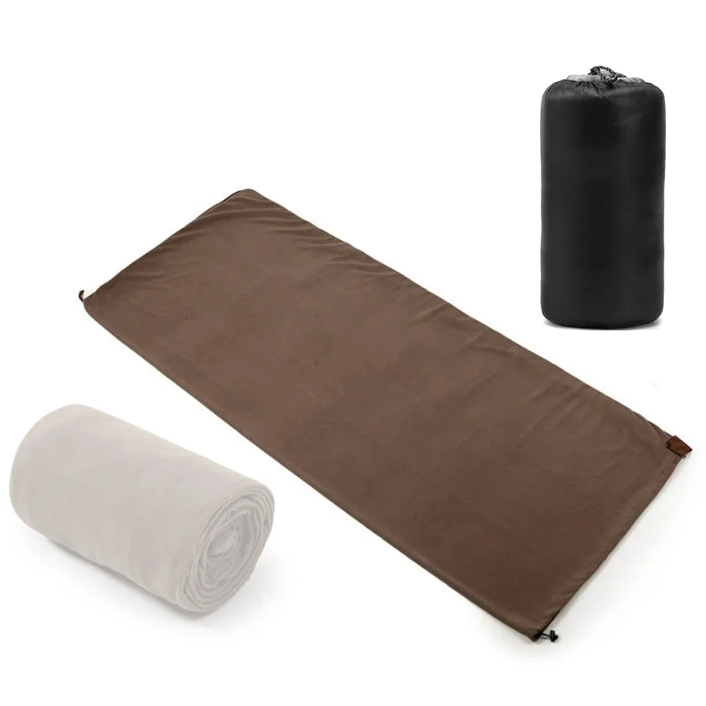 Portable Fleece Outdoor Sleeping Bag for Camping Travel Hiking