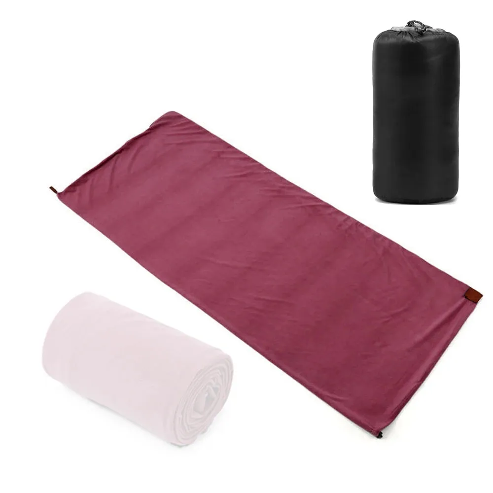 Portable Fleece Outdoor Sleeping Bag for Camping Travel Hiking