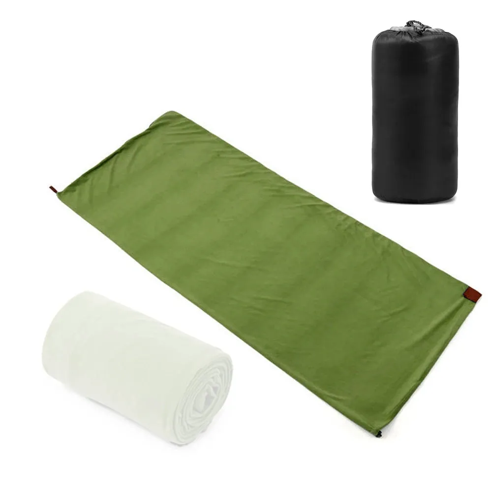 Portable Fleece Outdoor Sleeping Bag for Camping Travel Hiking