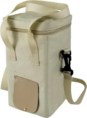 Portable Insulated Boxed Wine Carrier, Boxed Wine Carrier Tote Bag Dispenser with Strap - Beige