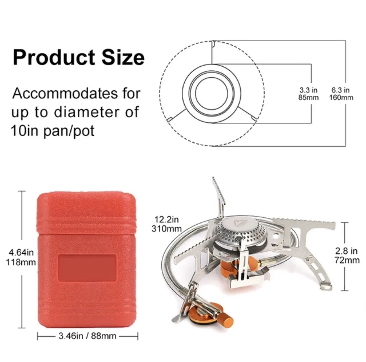 Portable Outdoor Camping Stove Gas Propane For Picnic With Strong Fire Heater