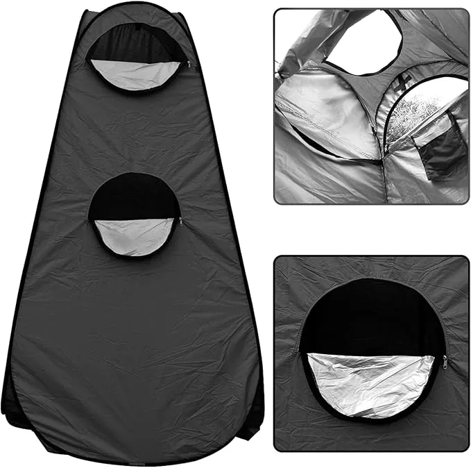 Portable Outdoor Toilet Kit for Adults,Pop Up Privacy Tent,Camping Folding Toilet,30 Toilet Bags,Washable Foldable for Travel,RV,Car,Beach,Hiking