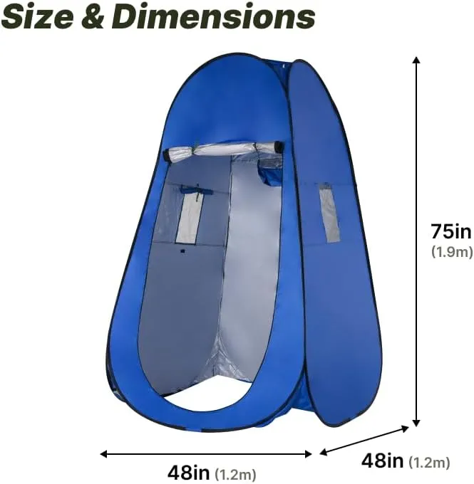 Portable Pop-Up Privacy Changing Tent (Lake Blue)