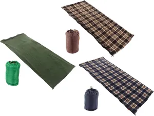 Portable Travel Fleece Sleeping Bag for Adults - Warm and Cozy Sleeping Bag for Outdoor Camping, Hiking, and Mountaineering(Coffee)