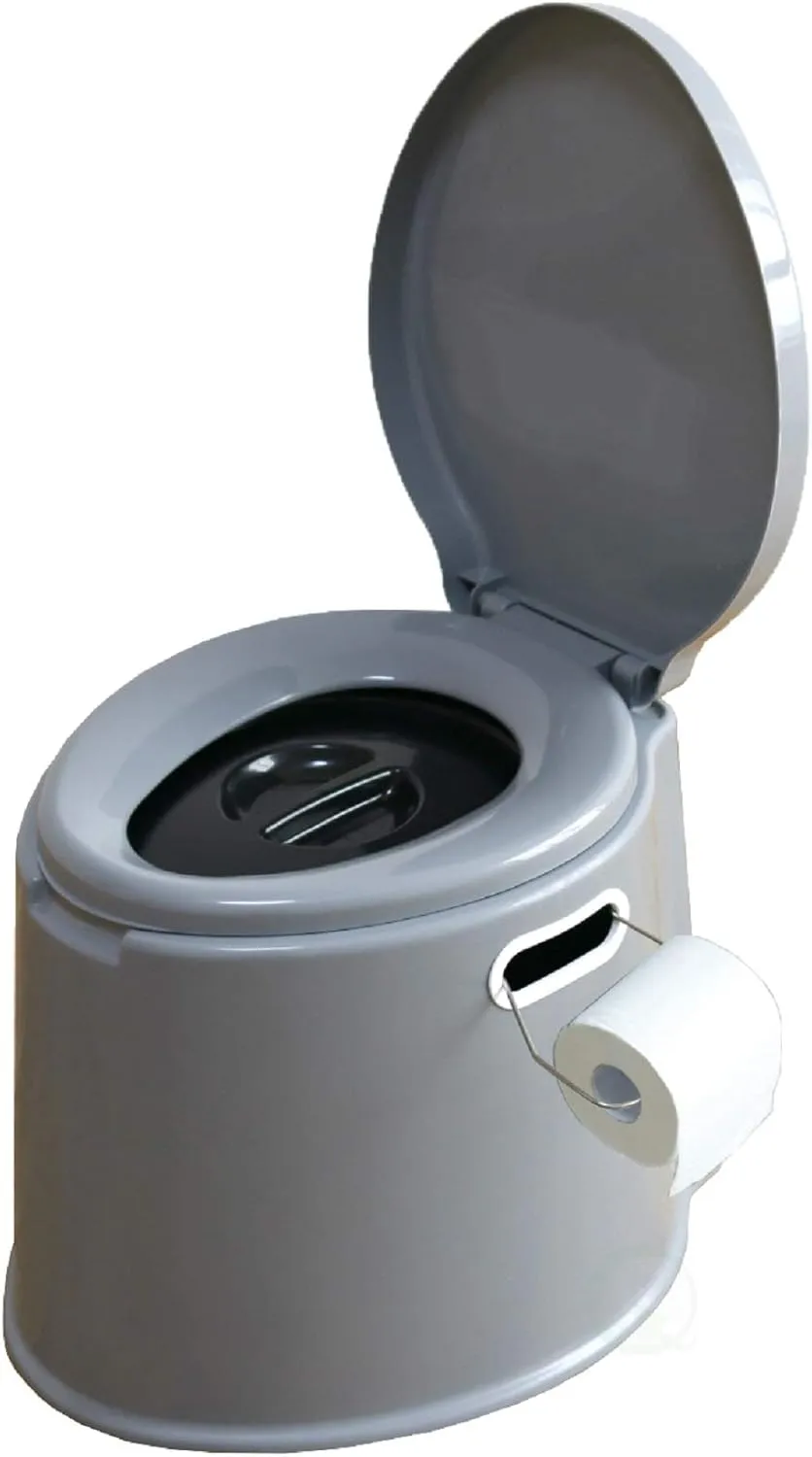 Portable Travel Toilet with Pop Up Tent Sun Shelter for Camping and Hiking