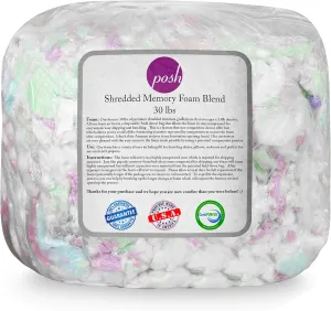 Posh Creations Foam Filling Bean Bag Refill, 30lbs, Multi-Color (FOAM30)