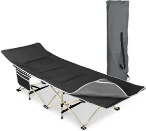 Potable Folding Camping Cot Bed Carry Bag for Travel Home Lounging Office Rest