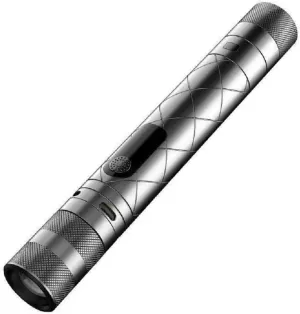 poyoelf Portable 3 in 1 LED Flashlight with Arc Lighter and Alarm Warning,Rechargeable Self-Defense Flashlight Tactical Flashlight for Travel,Camping,Emergency,Gifts for Men&Women (Black1)
