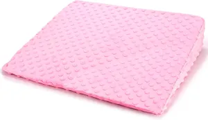 Pregnancy Wedge Pillow with Pink Pillowcase, Memory Foam Slope Pillow for Belly Back,Legs & Knees, Maternity Pillow for Reading Sleeping, Fit for Bed Sofa Room Travel, Comfortable Soft Breathable