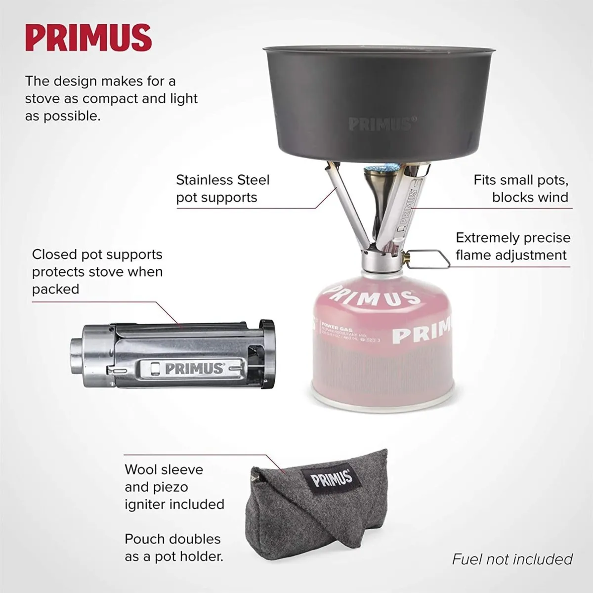 Primus Firestick compact burner stainless steel hiking stove camping cooking