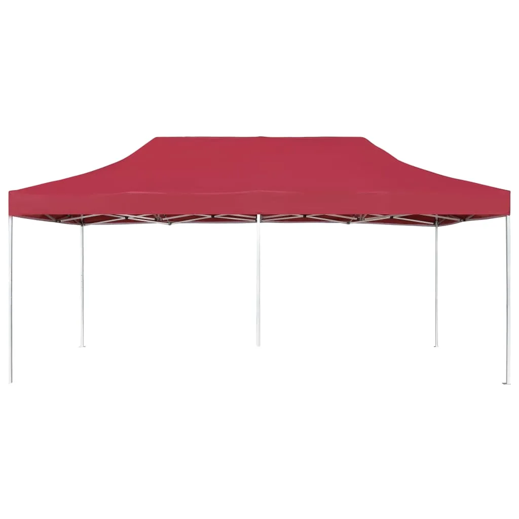 Professional Folding Party Tent Aluminium 6x3 m Wine Red
