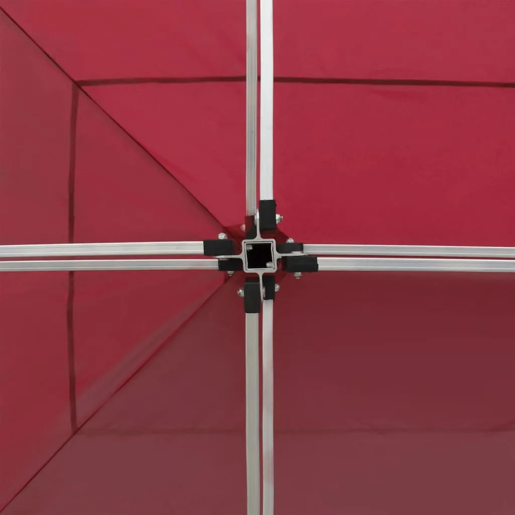 Professional Folding Party Tent Aluminium 6x3 m Wine Red