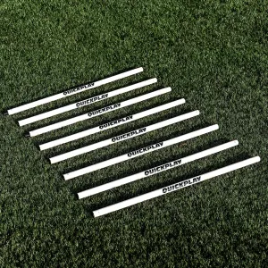 QUICKPLAY Screw Connected 2.5ft Training Poles - Set of 8 | Connect 2 Poles for 5ft Height | Pole Set Colour Options Available - Red, White, Green, Yellow | Screw Connected Foldable Design