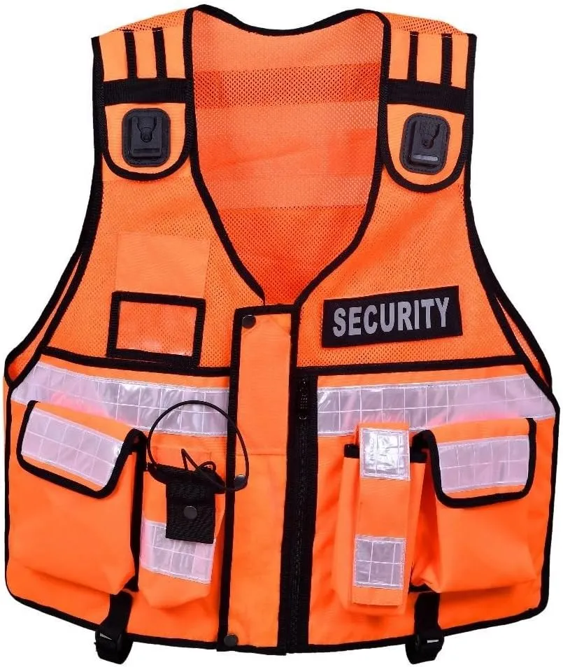 RAC3 High Visibility Security Vest with Reflective Stripes - Ideal for Safety and Identification