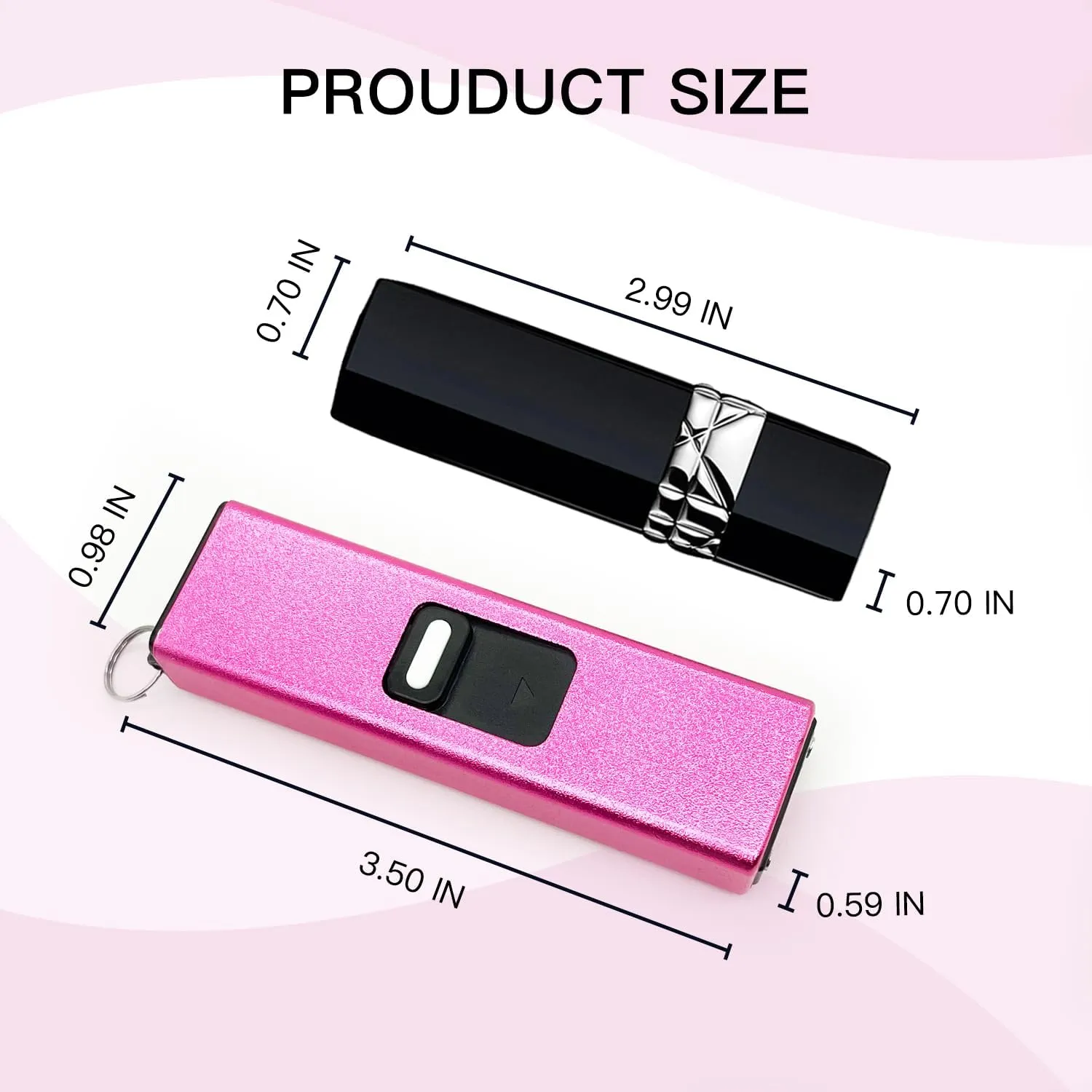 REAX Stun Gun Keychain for Women Self Defense Mini Stun Gun for Women Stun Gun USB Rechargeable with LED Flashlight Power Volt Micro