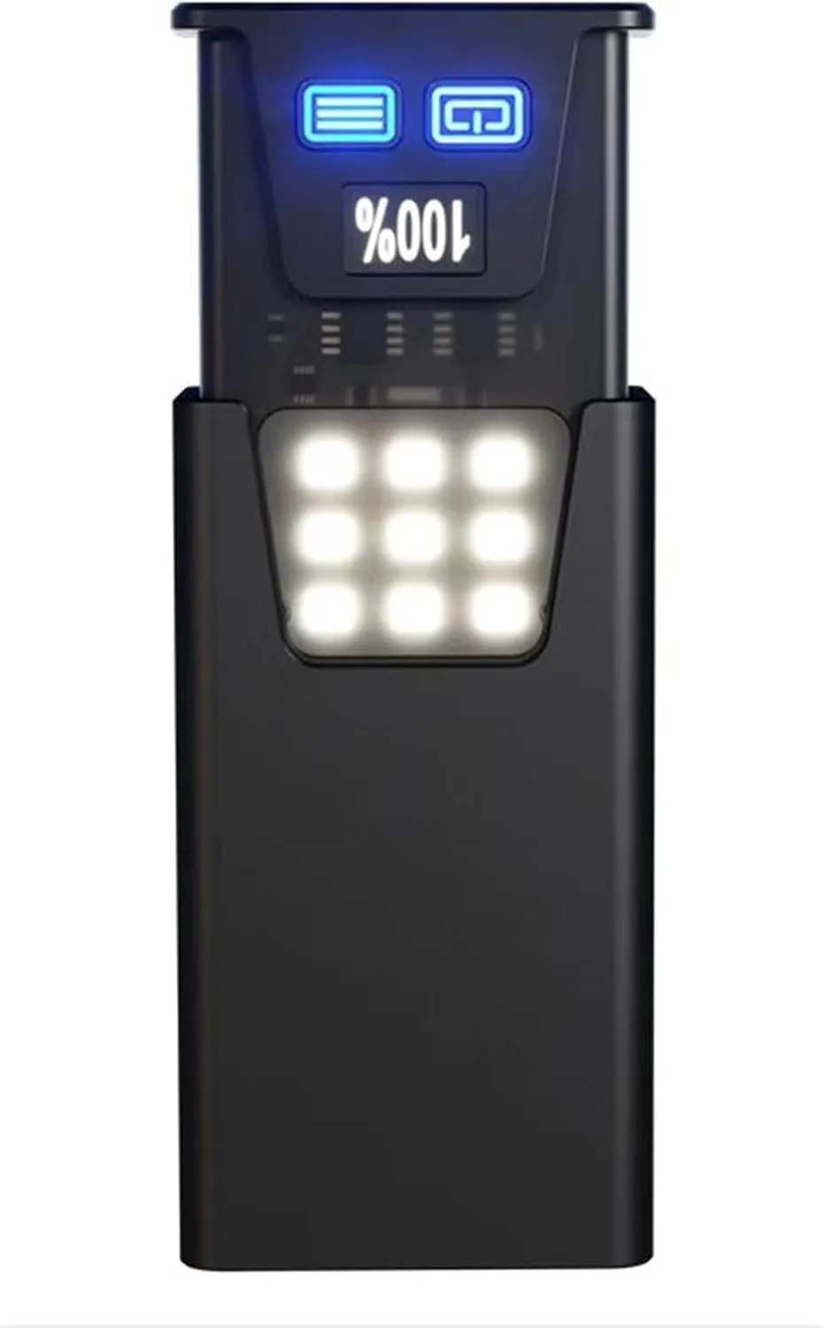Rechargeable EDC Flashlight 1000 Lumens， LED Mini Flat Flash light with Magnetic Base，USB-C Charging Pocket Flashlight,Multi-Mode Side Light,IPX6 Waterproof for Home, Camping and Emergencies(Black)