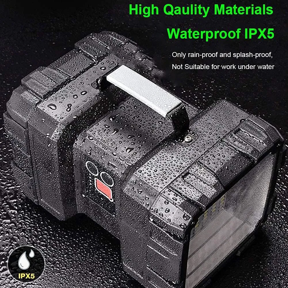 Rechargeable Flashlight, LED Spotlight Flashlight 10000mAh 12000LM 20h Ultra-Long Standby 3 4 Lights Modes Waterproof Camping Flashlight（55 LEDs）